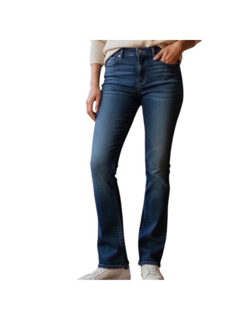 American Eagle Outfitters Women’s Dark Blue Bootcut Mid Rise Jeans